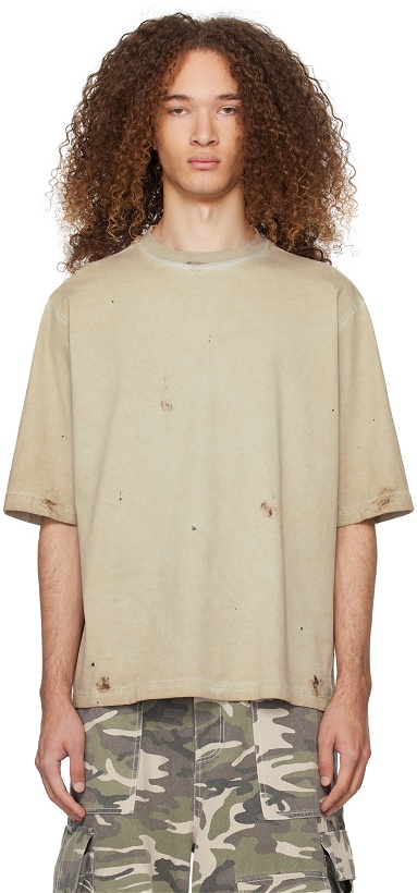 Photo: We11done Beige Faded T-Shirt