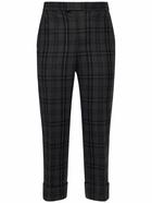 THOM BROWNE - Tartan Flannel Wool Pants