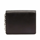 Dime Men's Chain Leather Wallet in Black 