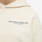 Sporty & Rich Women's Athletic Cropped Hoodie in Cream/Navy
