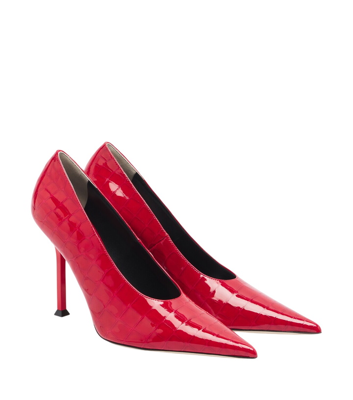 Photo: Christen Helix croc-effect patent leather pumps