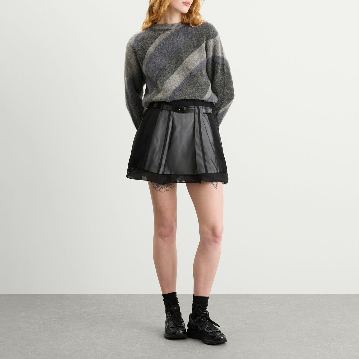 TOGA ARCHIVES Women's TOGA Regimental Knit Pullover in Grey