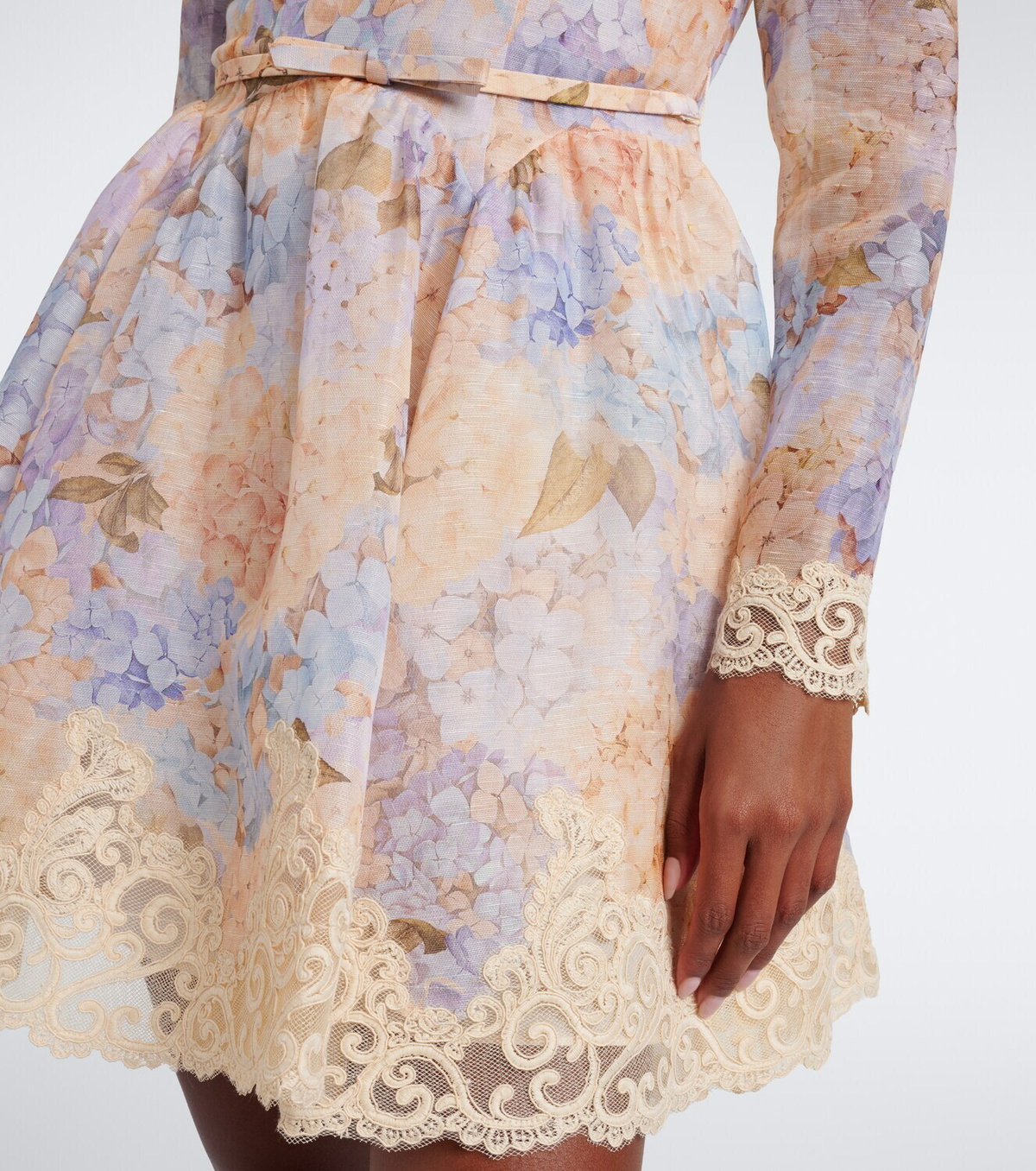 Zimmermann Valiant floral silk and linen minidress