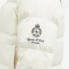 Sporty & Rich Women's Crown LA Puffer Jacket in Cream