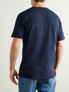 Hartford - Pocket Garment-Dyed Cotton-Jersey T-Shirt - Blue