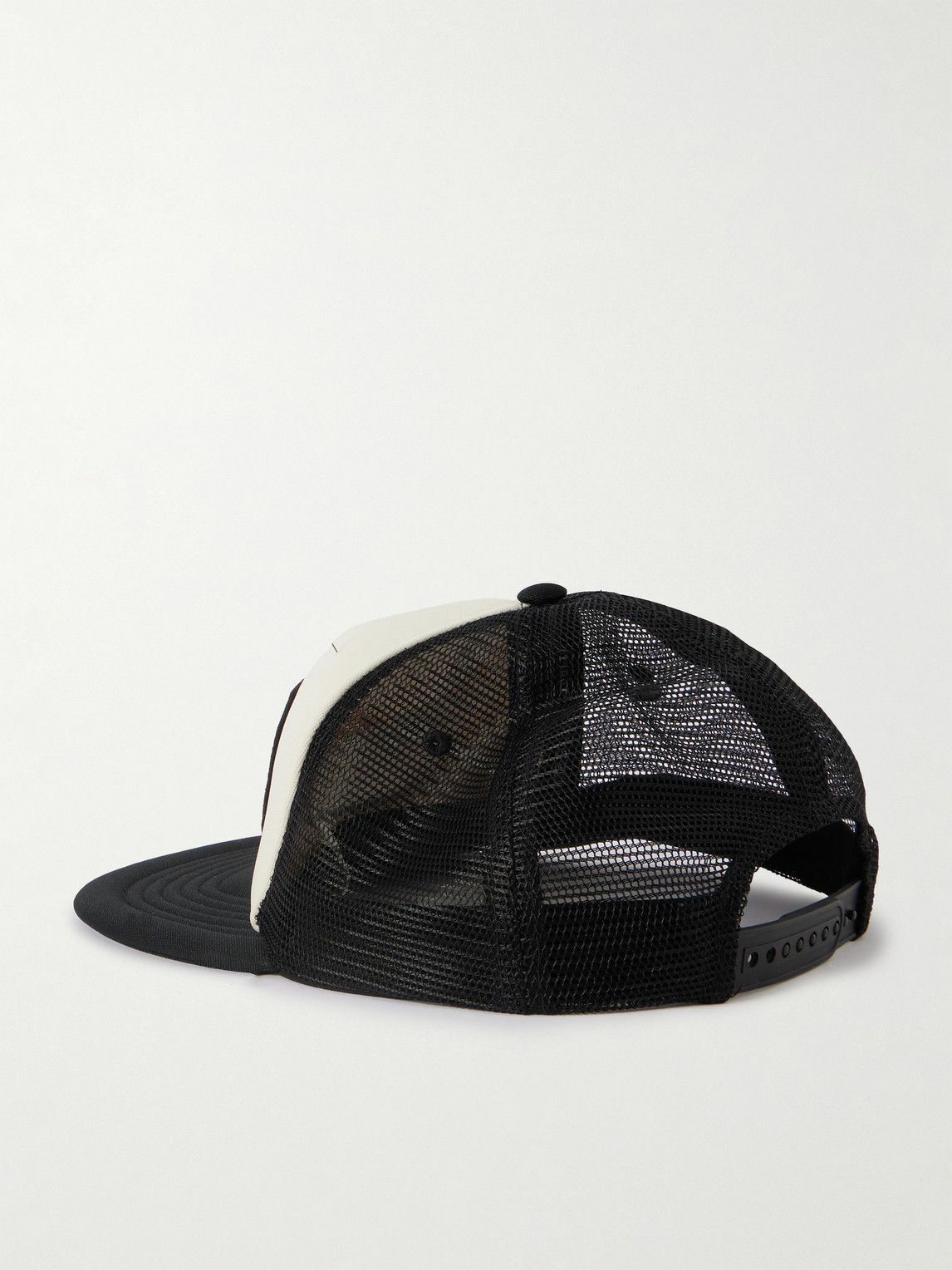 CELINE - Logo-Appliquéd Cotton-Canvas and Mesh Trucker Cap - Black