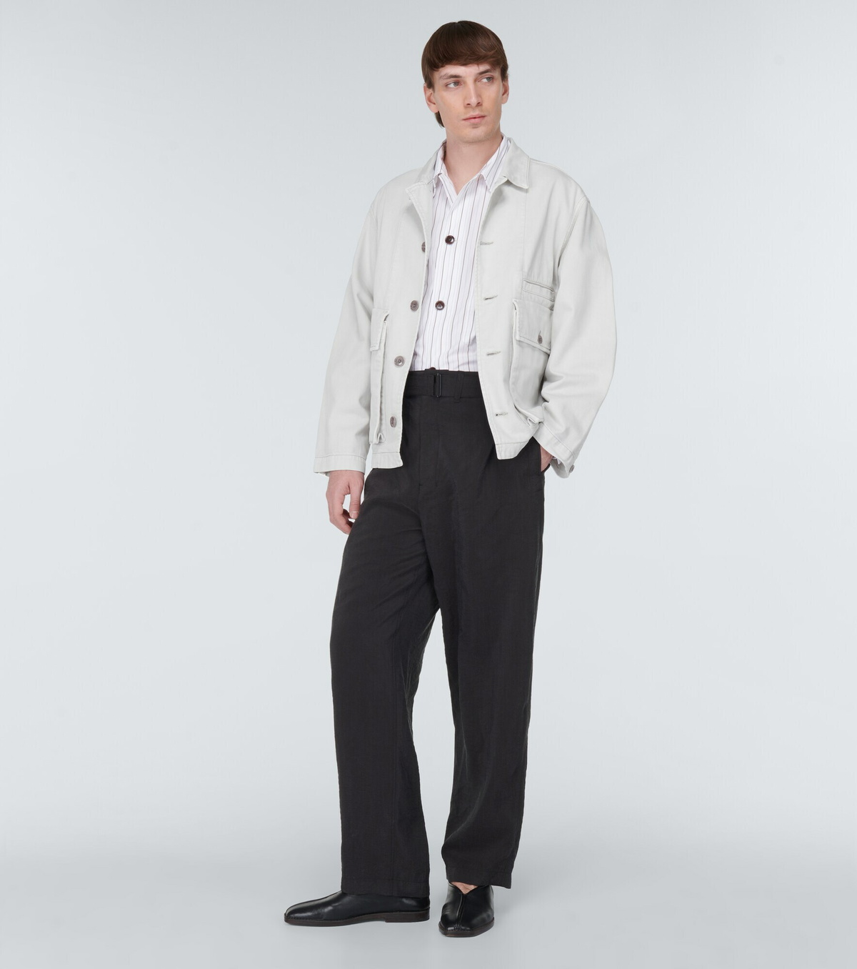 LEMAIRE オリーブ dry silk リラックストラウザーズ 48 LEMAIRE オリーブ dry silk リラックストラウザーズ 48 - メルカリ