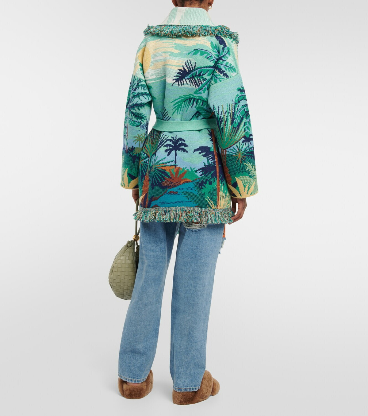 Alanui - Natural Sanctuary cashmere jacquard cardigan