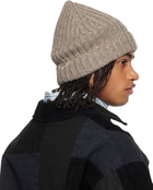 Maison Margiela Taupe Rib-Knit Beanie