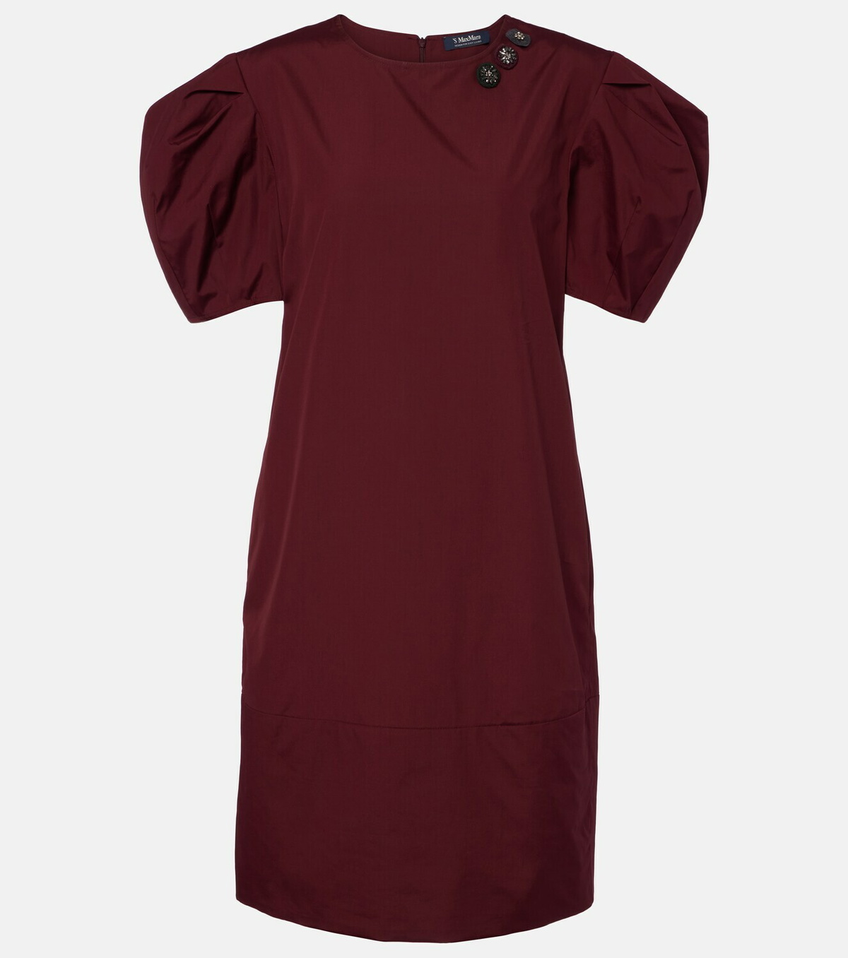 'S Max Mara Puff-sleeve cotton poplin minidress