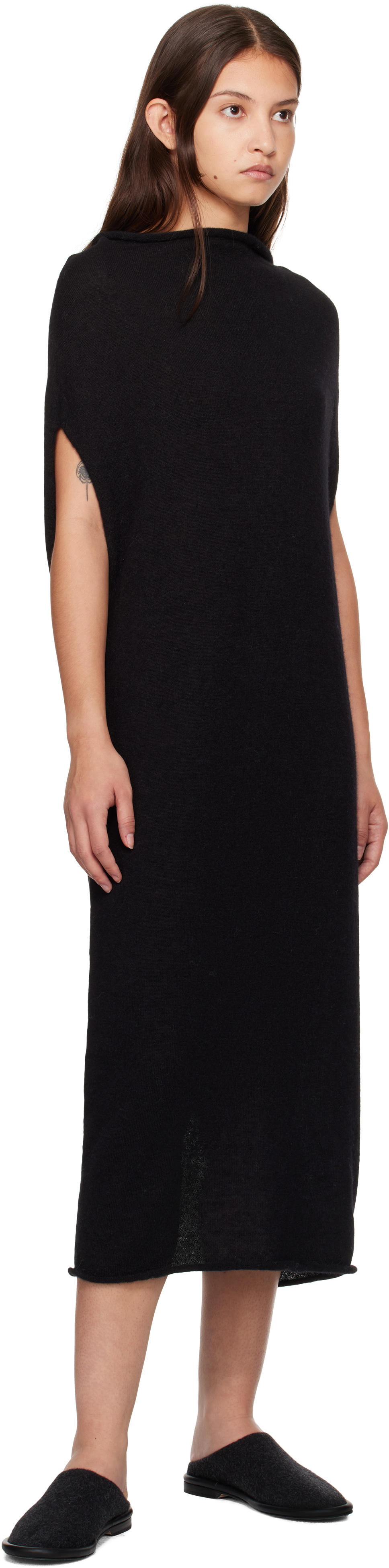 Lauren Manoogian Black Shoulder Maxi Dress