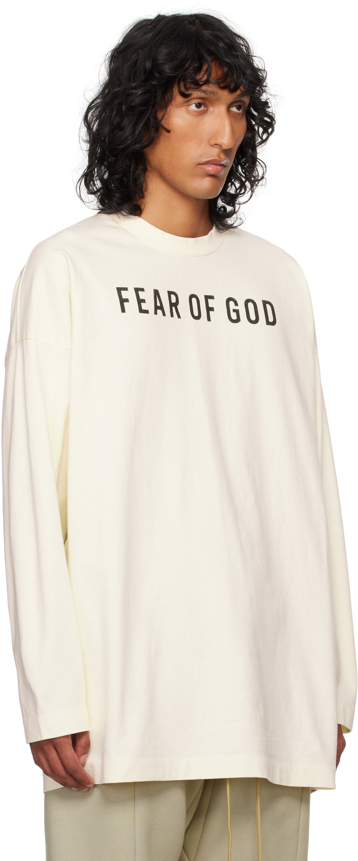【送料&関税込】Fear of God thunderbird Logo T-shirt FEAR OF GOD Thunderbird Oversized Printed Cotton-Jersey T