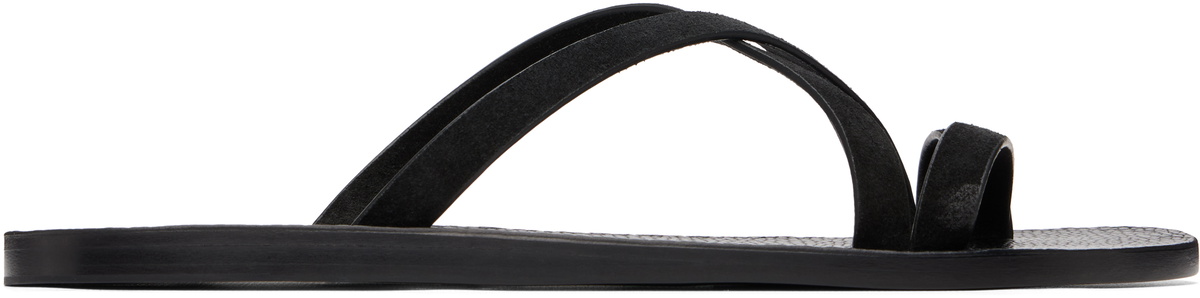 TOM FORD Black Suede Alfred Gladiator Sandals