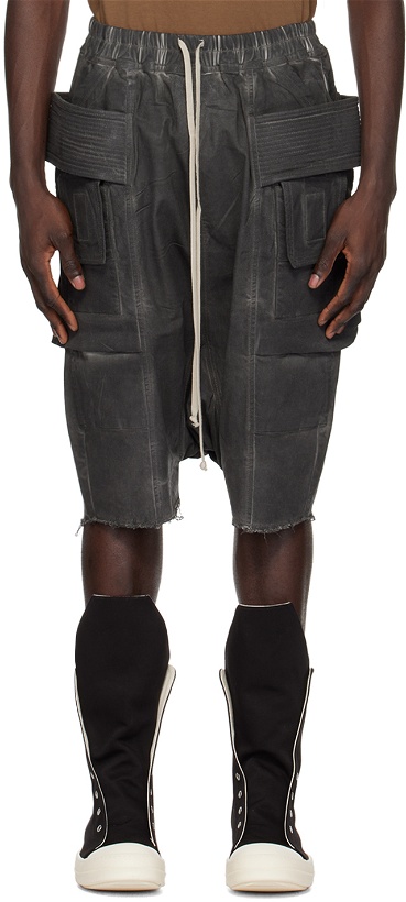 Photo: Rick Owens DRKSHDW Gray Creatch Denim Shorts