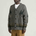 Junya Watanabe MAN Men's Wool Intarsia Cardigan in Top Grey