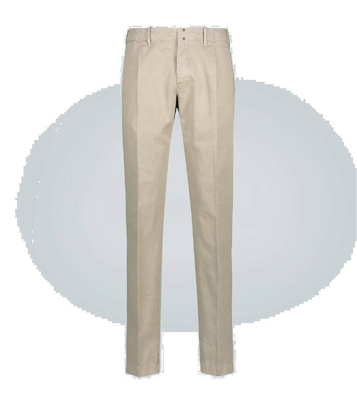 Photo: Incotex Slim-fit cotton and linen chinos
