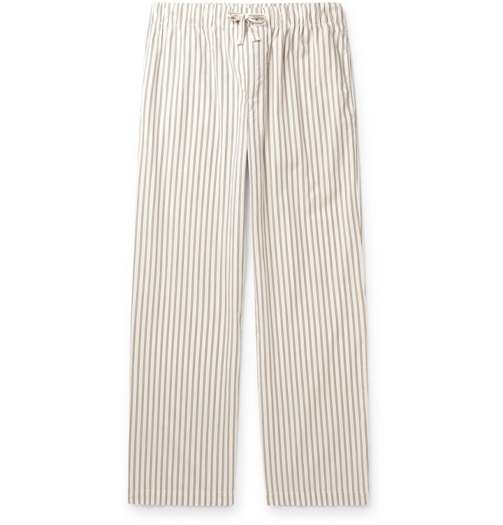 Photo: TEKLA - Striped Organic Cotton-Poplin Pyjama Trousers - White