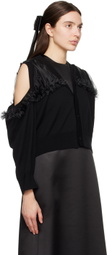 Noir Kei Ninomiya Black Ruffled Cardigan