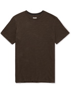 Rag & Bone - Classic Flame Slub Organic Cotton-Jersey T-Shirt - Brown