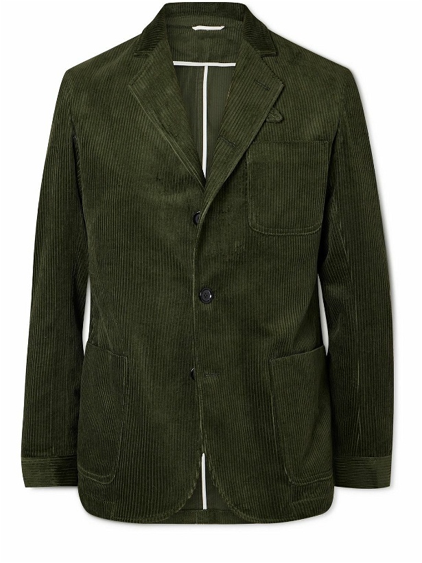Photo: Oliver Spencer - Solms Cotton-Corduroy Suit Jacket - Green
