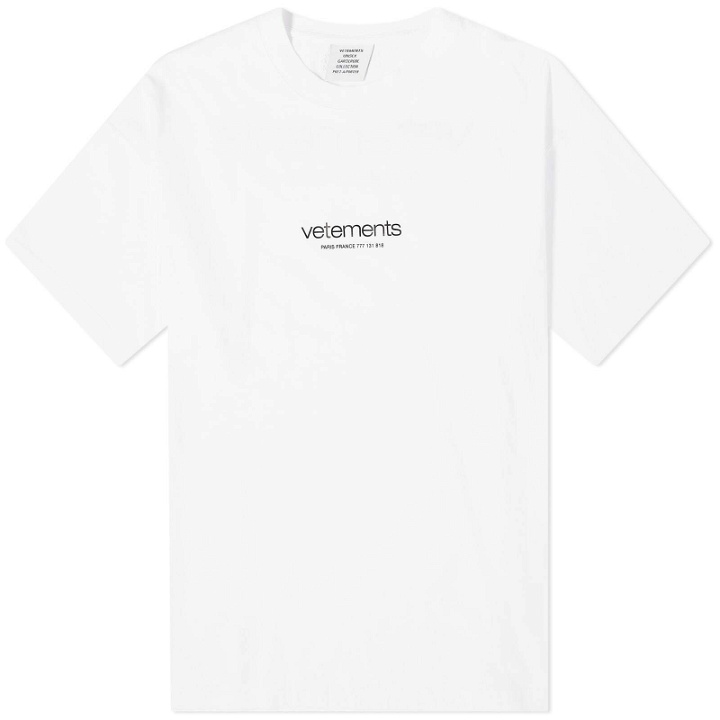 Photo: Vetements Men's Urban Logo T-Shirt in White