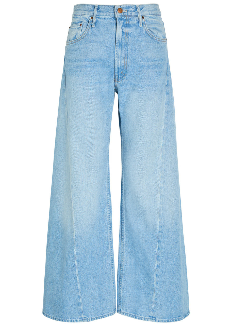 Mother The Lemon Twist Wide-leg Denim Jeans Blue