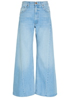 Mother The Lemon Twist Wide-leg Denim Jeans Blue