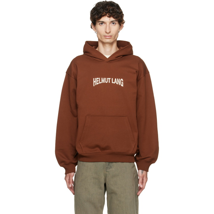 Photo: Helmut Lang Brown Ticket Logo Hoodie