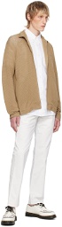 Fred Perry Beige Embroidered Sweatshirt