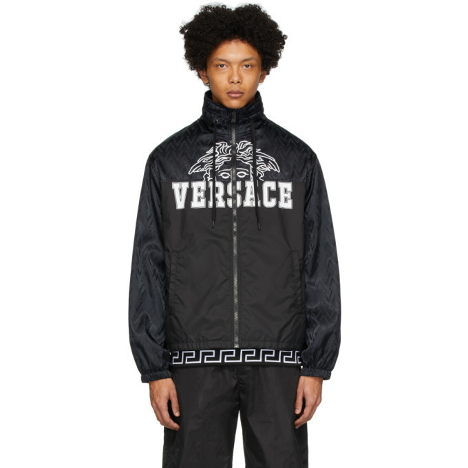 Photo: Versace Black Nylon Medusa Windbreaker Jacket