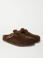 Birkenstock - Boston Suede Clogs - Brown