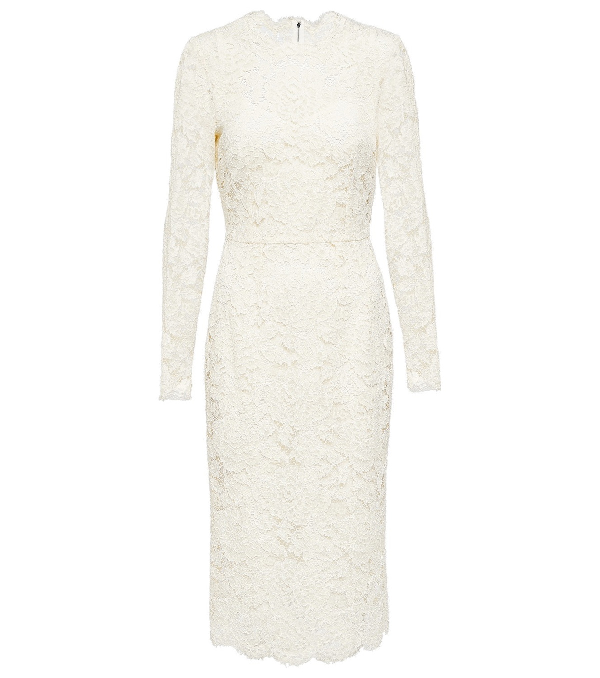Dolce & Gabbana Gold Lace See Through A-Line Knee Length Dress main image 0