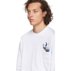 GCDS White Logo Donald Duck Long Sleeve T-Shirt