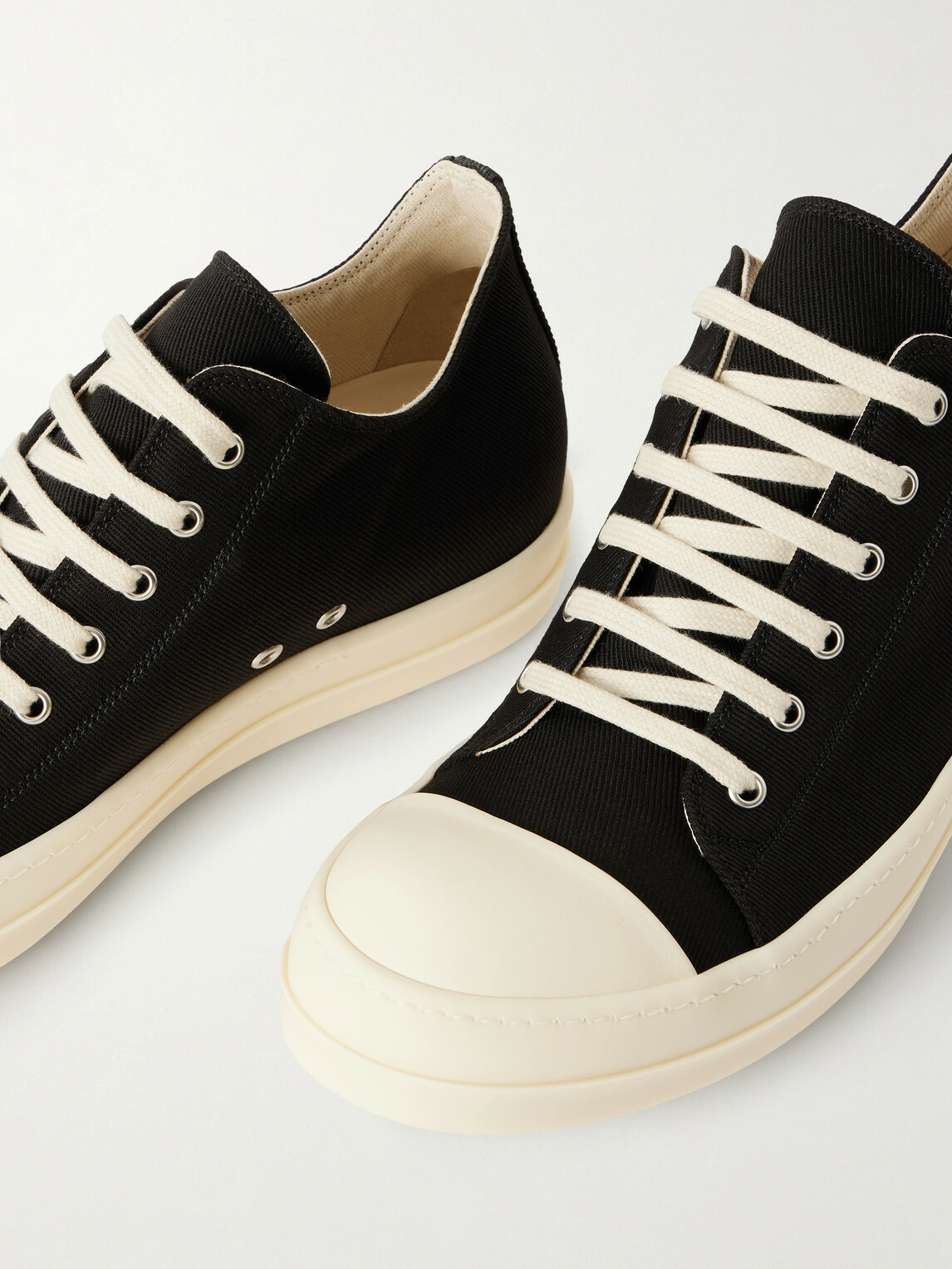 DRKSHDW by Rick Owens - Ramones Denim Sneakers - Black