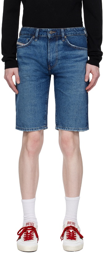 Photo: Diesel Blue Slim-Short Denim Shorts