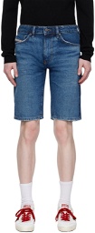 Diesel Blue Slim-Short Denim Shorts