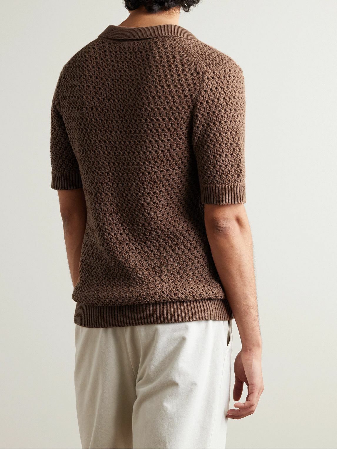 トップス feels. RESORT CROCHET POLO SHIRT BROWN RESORT CROCHET POLO SHIRT BROWN – FEELS.