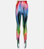 The Attico - Jamie high-rise stirrup leggings