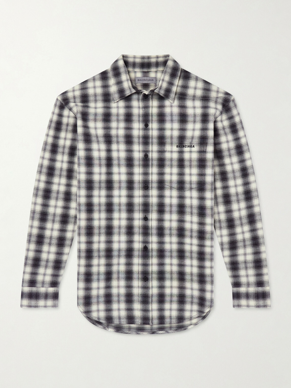 Balenciaga - Regular Fit Checked Cotton Shirt - Black