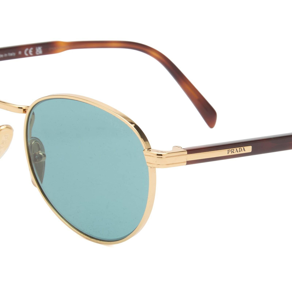 Prada Eyewear 0PR B51S Sunglasses in Shiny Gold/Lago 