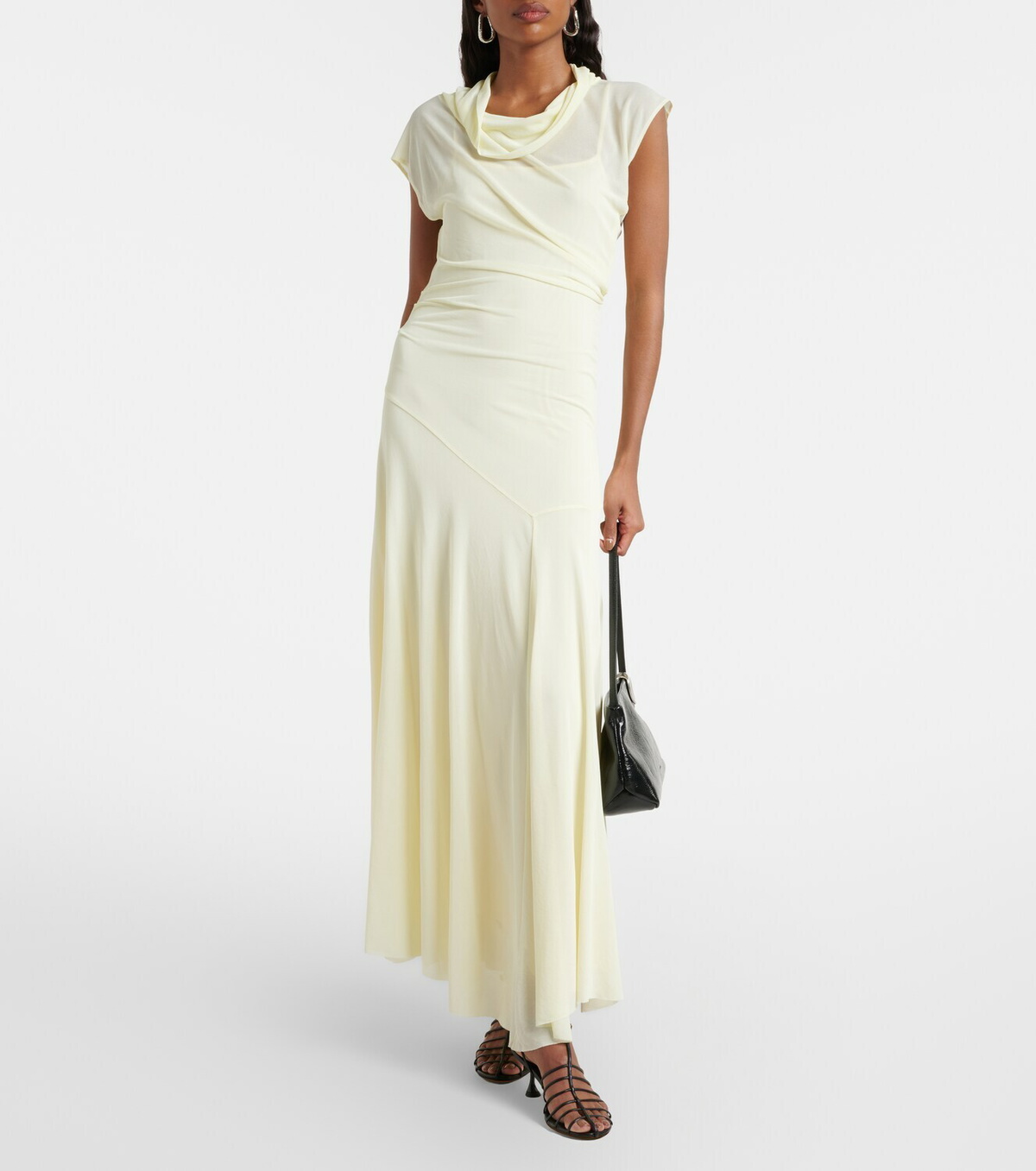 Proenza Schouler Tamara draped crêpe jersey maxi dress