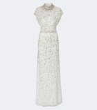 Jenny Packham Crystal Drop embellished gown