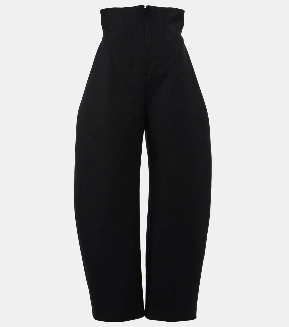 Alaïa High-rise wool barrel-leg pants ALAÏA