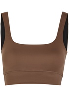 Varley Assure Cori Stretch-jersey bra top Taupe