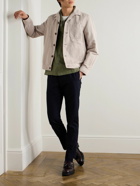 Mr P. - Camp-Collar Garment-Dyed Cotton and Linen-Blend Jacket - Neutrals