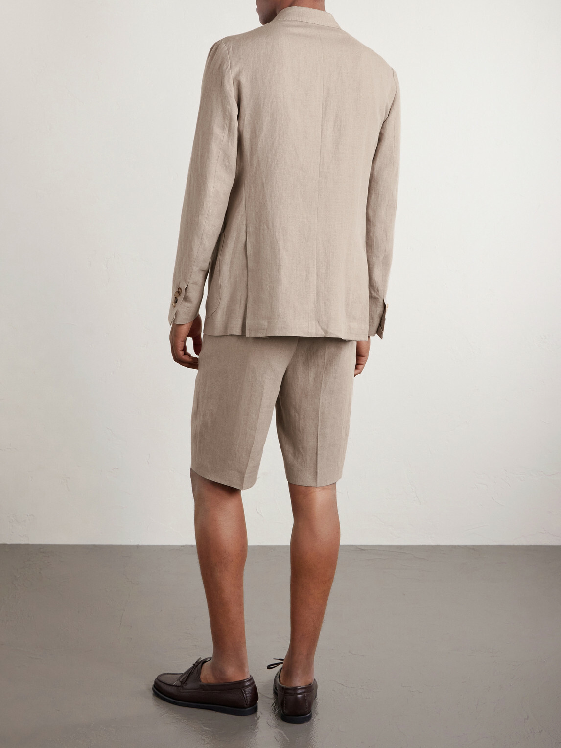 De Petrillo - Linen Single-Breasted Blazer - Neutrals