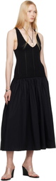 BELLE Black Siena Midi Dress