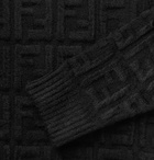 Fendi - Logo-Jacquard Chenille Sweater - Black