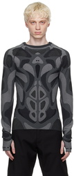 HELIOT EMIL Black & Gray Erosion Long Sleeve T-Shirt