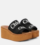 Chloe - Woody canvas platform espadrille sandals